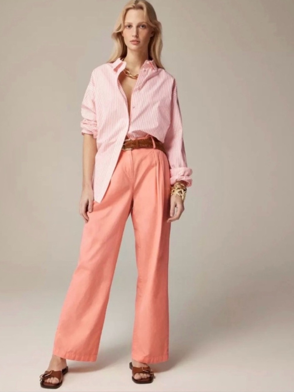 J. Crew ‘J.Crew Wide leg essential pant in cotton poplin’